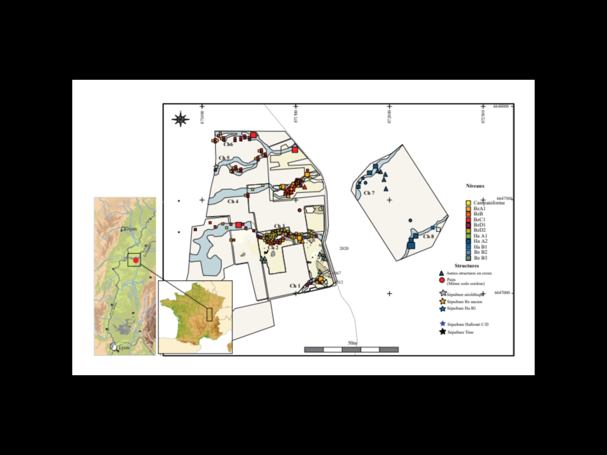 Situation géographique du site de Pierre-de-Bresse et dynamique de son occupation, du début de l’âge du Bronze jusqu’à la fin de la période gallo-romaine