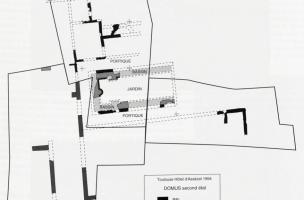 Plan de la domus antique, Ier-IIe siècles ap. J.-C