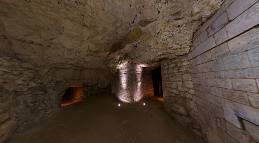 Vues 360° des souterrains de Naours (Somme)